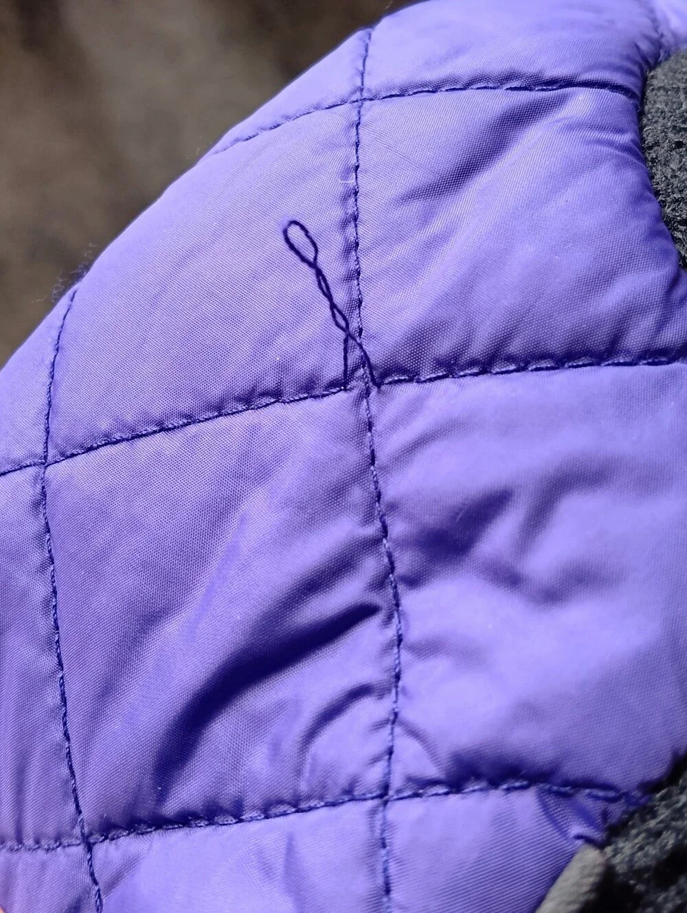 💜🖤 Gooby Dog Puffer Vest Quilted Jacket Large Purple Water Resistant Pet